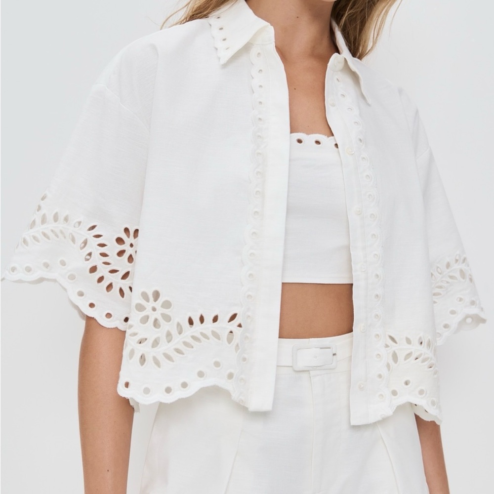 Shirt and strapless top set